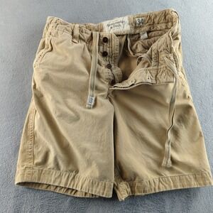 Vintage Abercrombie & Fitch Shorts Mens 34 Tan Chino Flat Front Drawstring Y2K